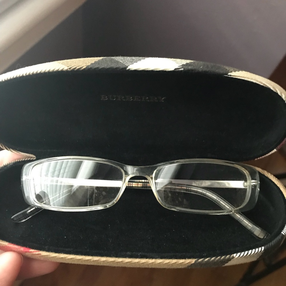 Burberry clear eyeglass frames w/ case gently used